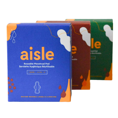Aisle Reusable Cloth Menstrual Pads  plastic free shop – The Green Way