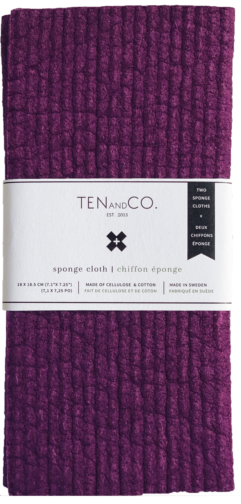 Plum Solid sponge Cloths - 2 Pack | sustainable products