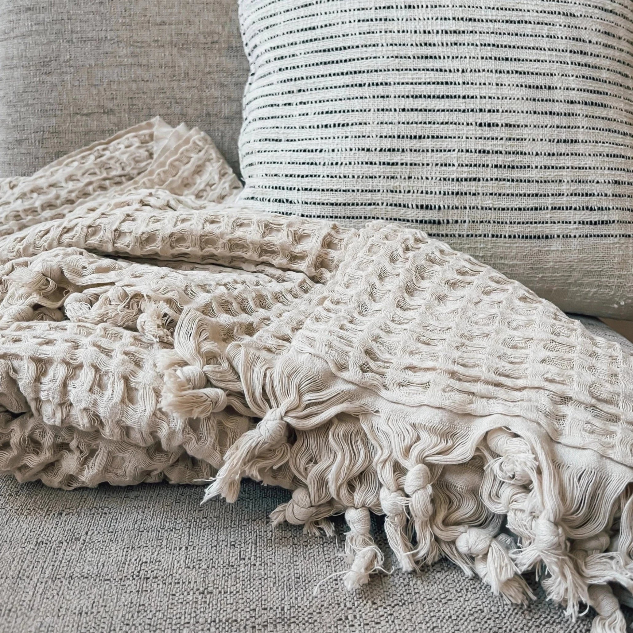 Turkish Cotton Waffle Blanket The Green Way